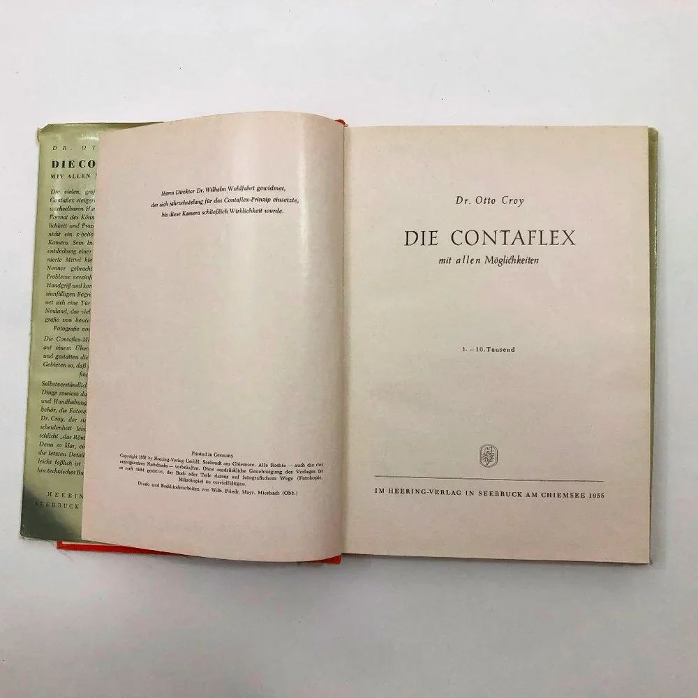 German Die Contaflex mit allen Moglichkeiten 1955 Dr Otto Croy Hardcover